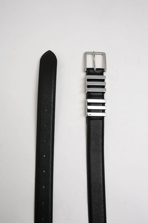 fixed belt / black|silver