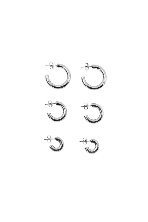 revolve earring set / silver