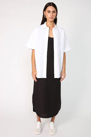 trooped shirt / white linen