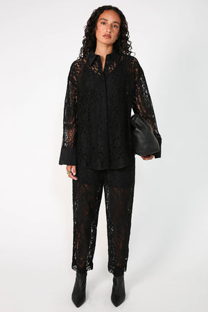 border lace pant / black lace