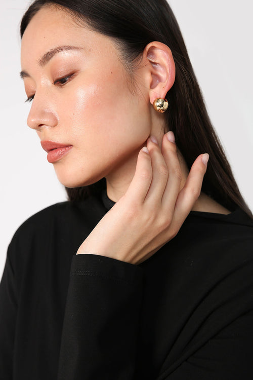 sphere earrings / gold