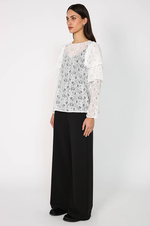 whimsy top / white lace