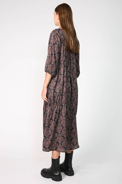 notioned dress / black paisley