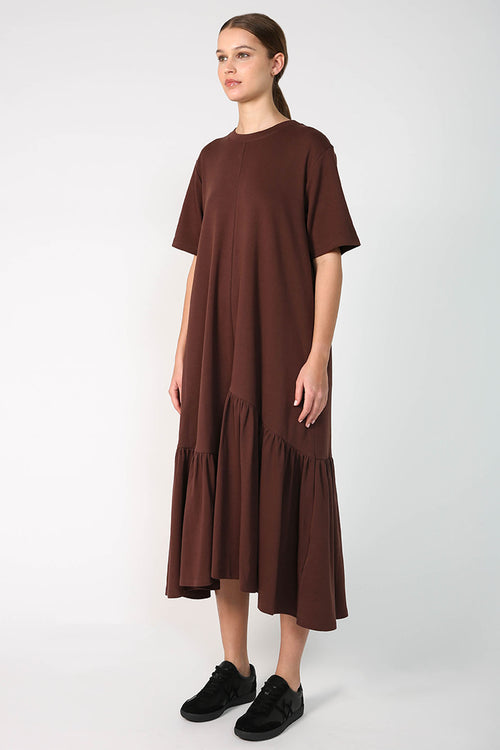 strata dress / carob brown