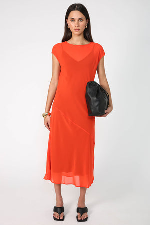 glide dress / meteor orange