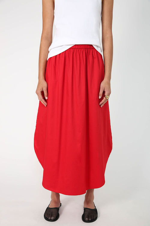 loth midi skirt / chilli red