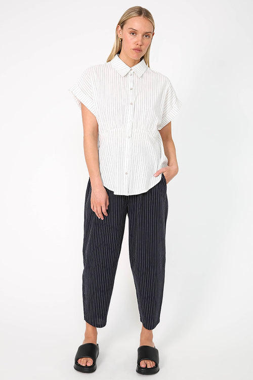 ahead pant / navy|white pinstripe