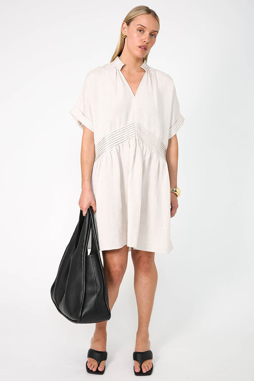 bevel dress / natural marle