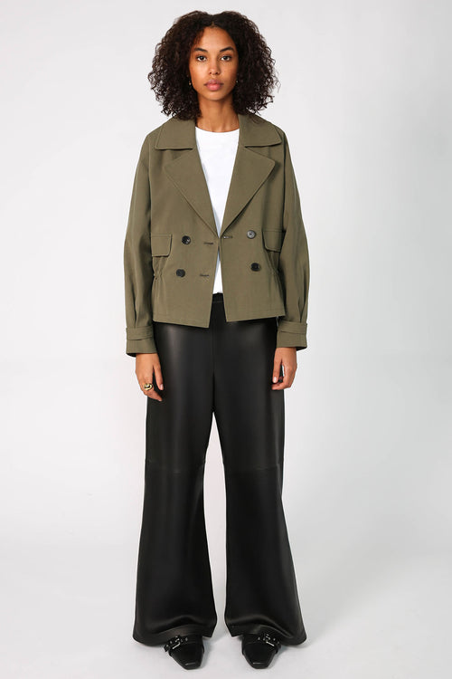 cinched jacket / sage green