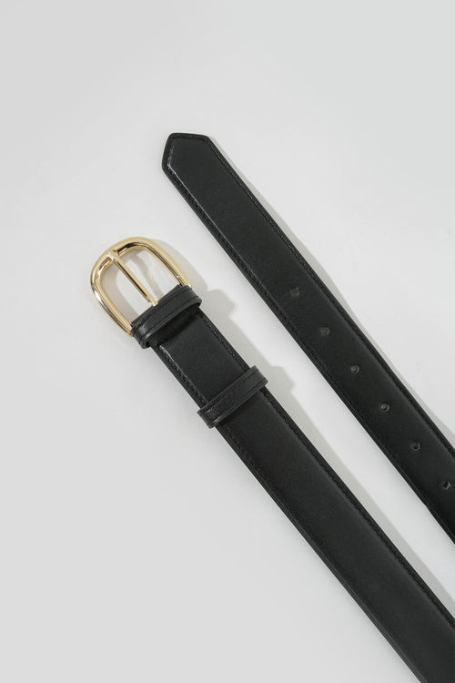 mannish belt / black|gold