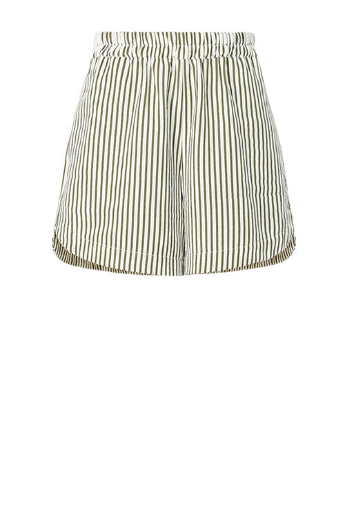 darby short / khaki|ecru stripe