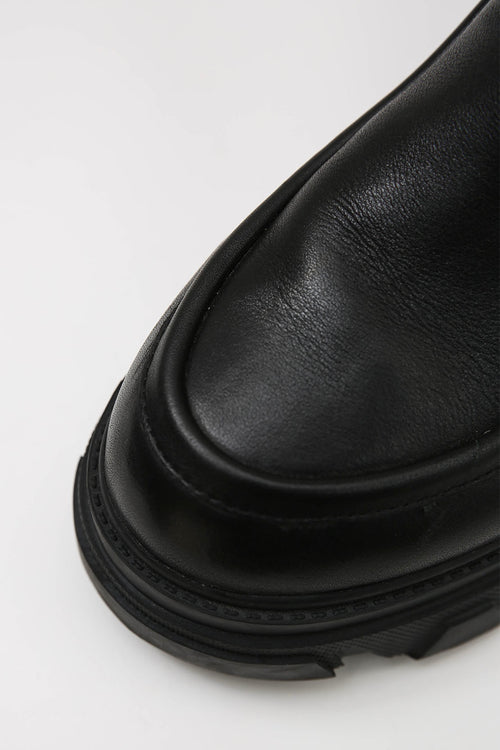 major loafer boot / black