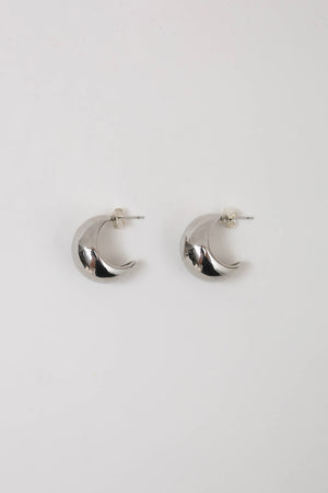 orb earring / silver