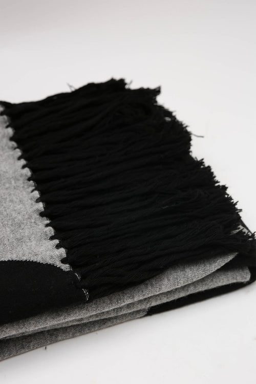 scattered scarf / black|grey marle