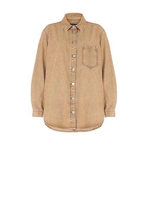 turning shacket / camel wash