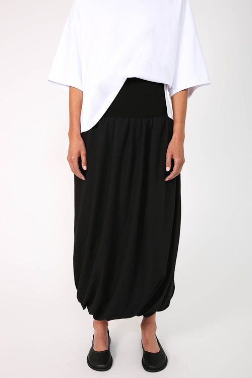 twisted skirt / black