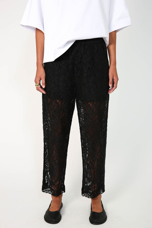 border lace pant / black lace