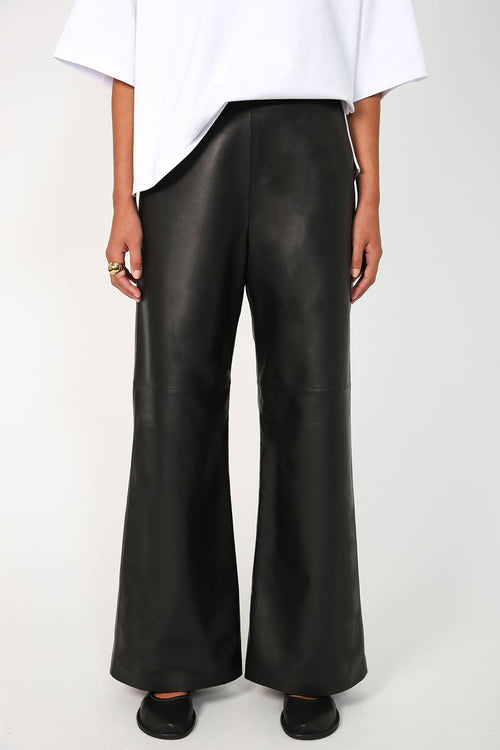 luxe glowed pant / black leather