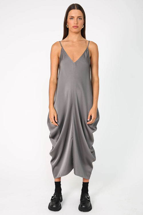 bay dress / gunmetal grey