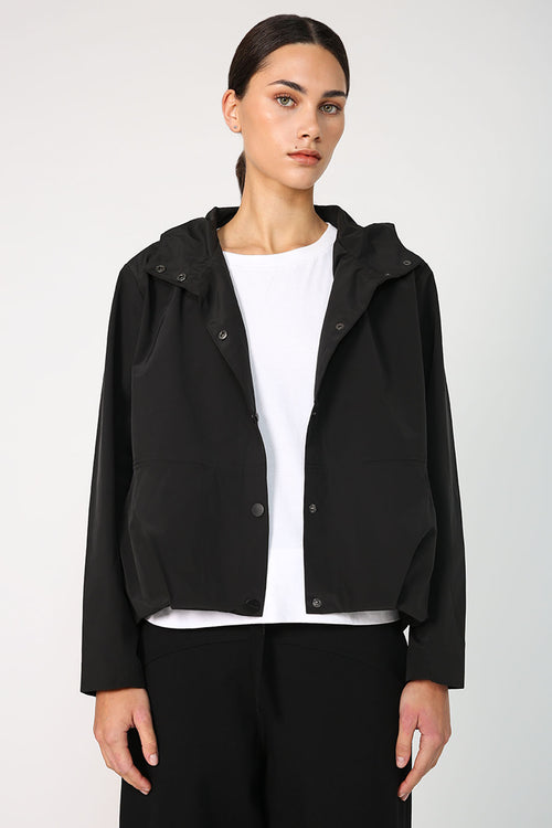 finish hooded jacket / black