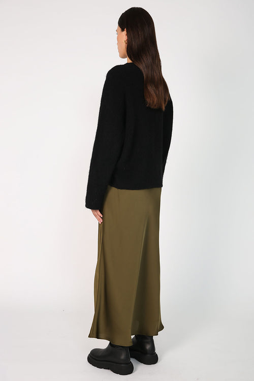 frame bias skirt / khaki green