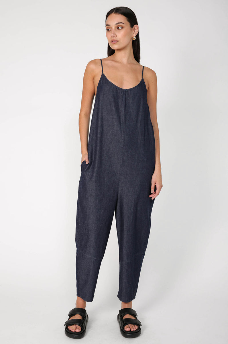 cause jumpsuit / indigo blue marl | m o o c h i