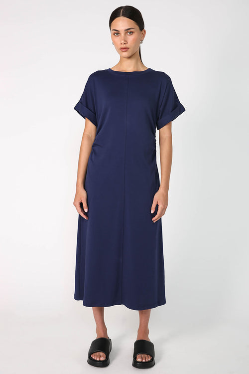 clasp midi dress / Biro blue