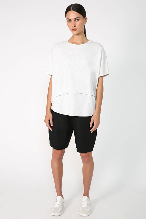 overturn tee / white marle