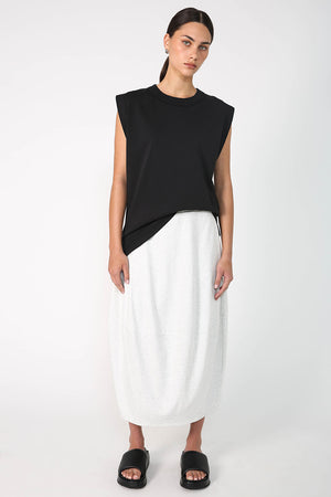 spin skirt / white marle