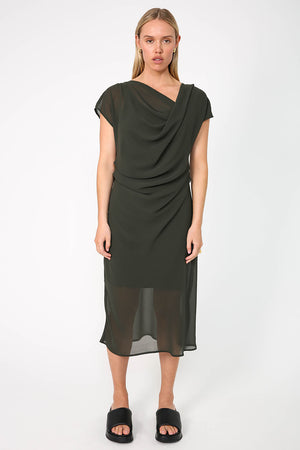 torrent dress / artillery green