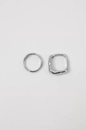 wave ring set / silver