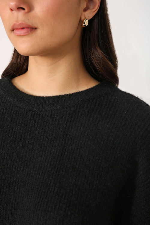 scanner ribbed sweater / black