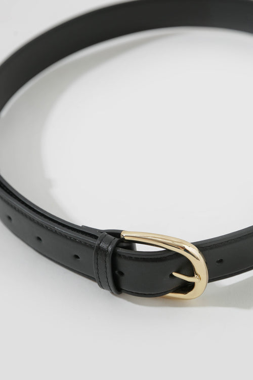 mannish belt / black|gold