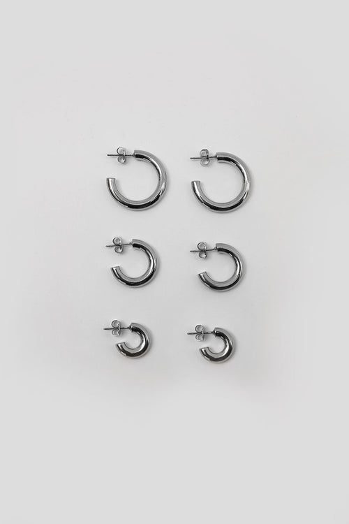 revolve earring set / silver