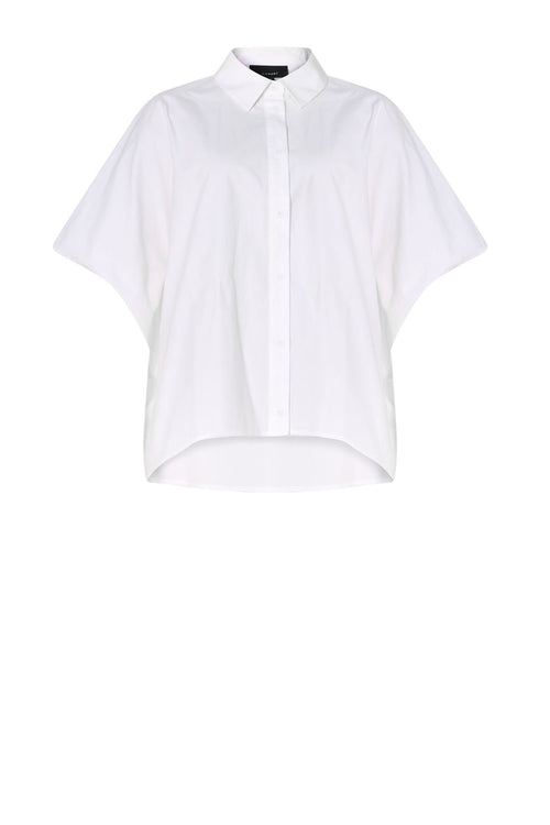 shirr shirt / white