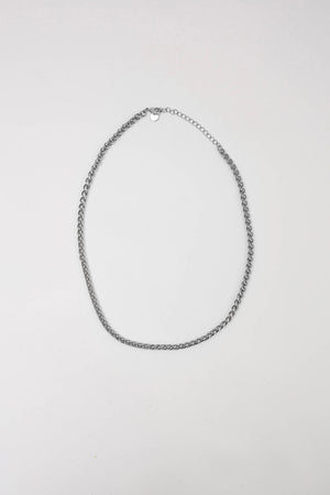 braid necklace / silver