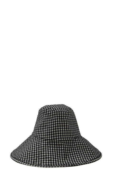 bounty bucket hat / black|natural check