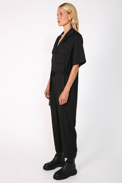 eider jumpsuit / black