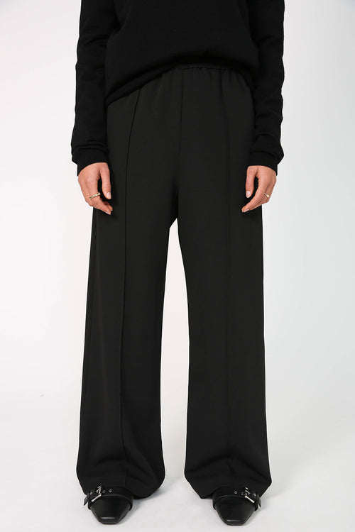 coached pintuck pant / black