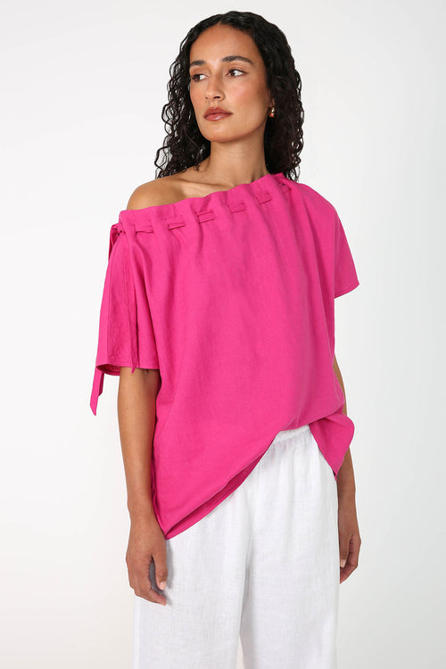 avid tee / fuchsia pink