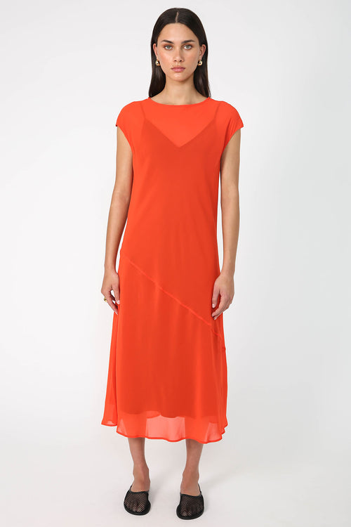 glide dress / meteor orange