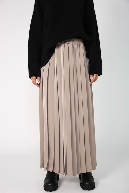 pleating skirt / taupe