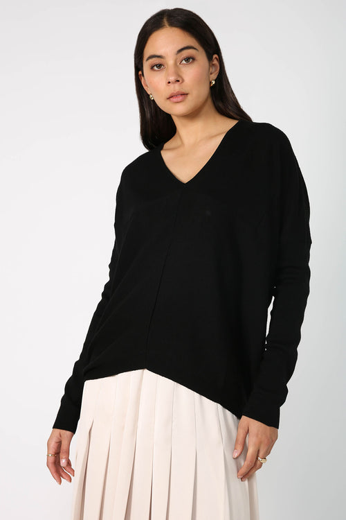 step sweater / black