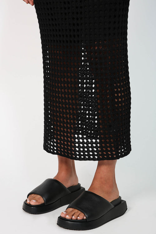 chain skirt / black