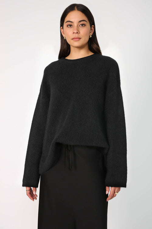 scanner ribbed sweater / black