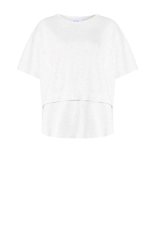 overturn tee / white marle