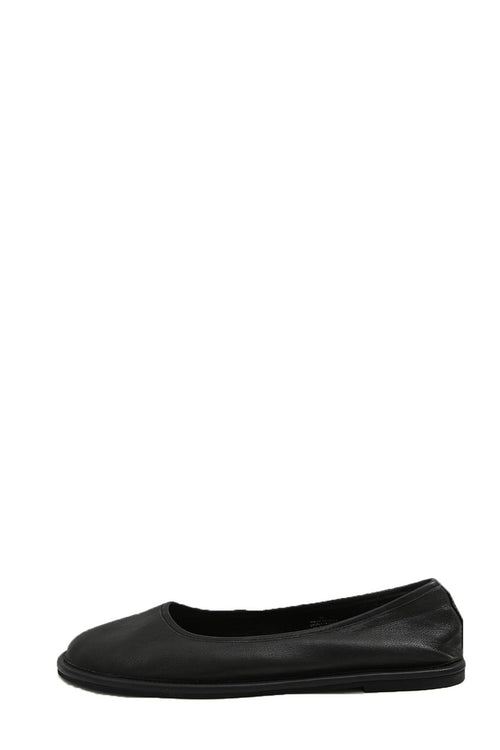 leather ballet flat / black