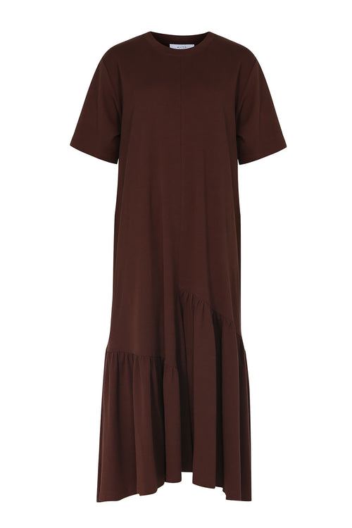 strata dress / carob brown