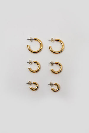 revolve earring set / gold