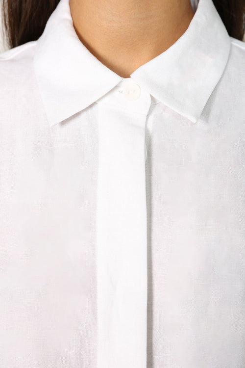 trooped shirt / white linen